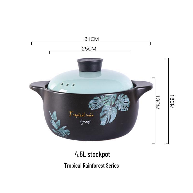 Large Capacity Heat Resistant Ceramic Stew Pot Ming Health Home Gift