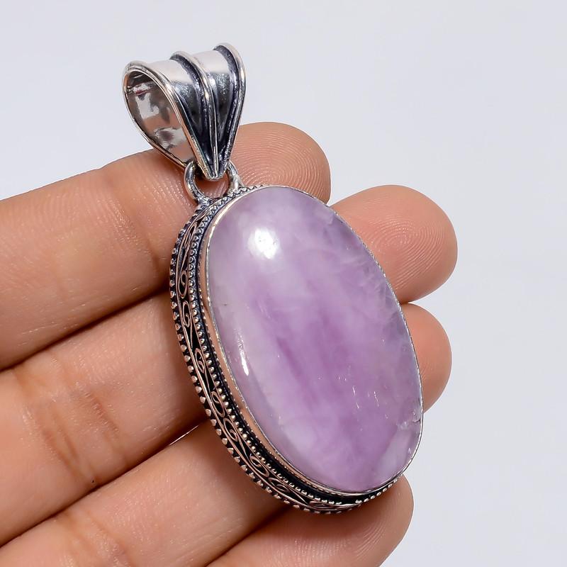 

Marvellous Top Grade Qualite 100% Natural Pink Kunzite Oval Shape Vintage Style Handmade Jewelry 925 Steling Silver Pendant 2 WSJ-4922 2