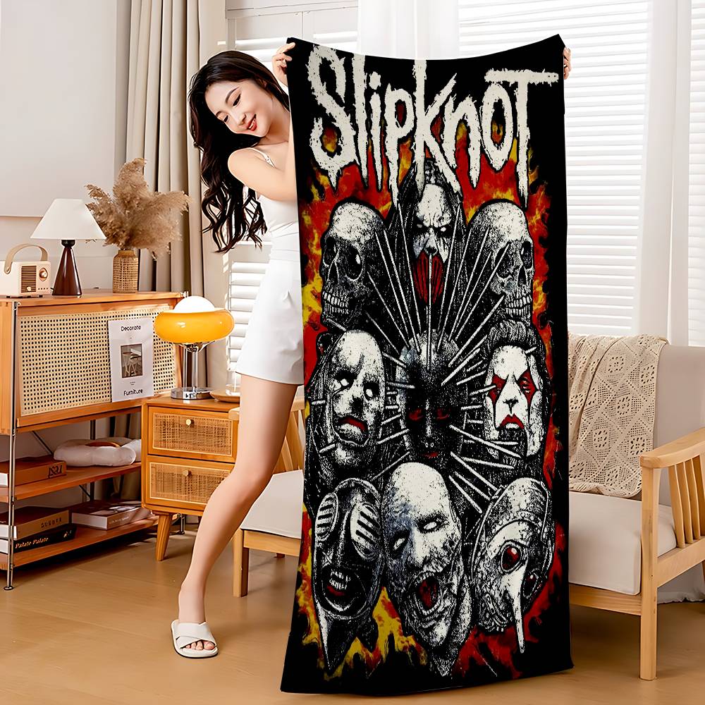 Asciugamano da Spiaggia/Piscina Pop Band S-Slipknot Album Anime Morbido Assorbente Lavetta Regali per Bambini Viaggio Campeggio Palestra