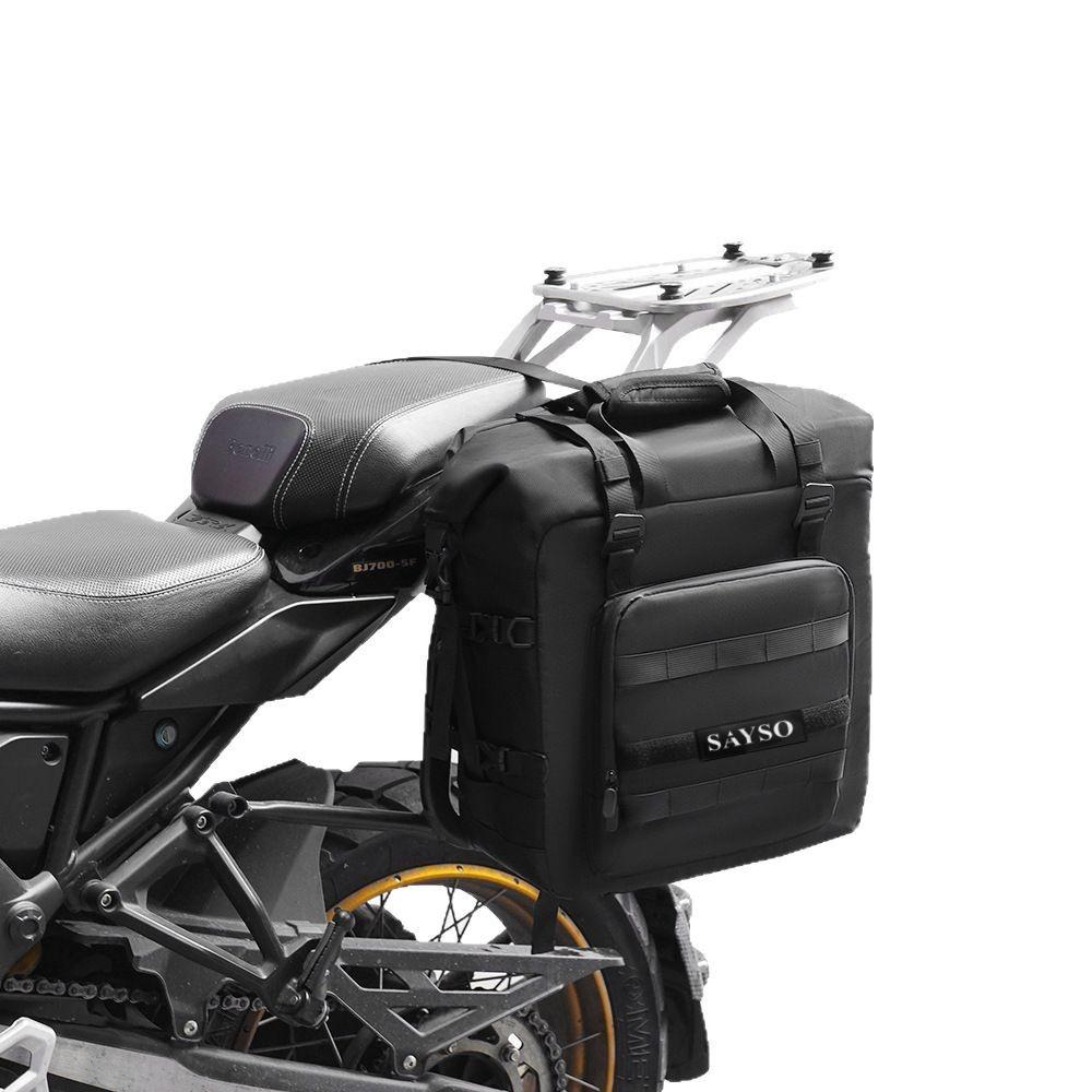 Motorcycle Side Bag Waterproof Saddle 25L-32L Expandable Pannier Bag Quick Release 3D Shape Motorbike Storage Bag 1/2PC