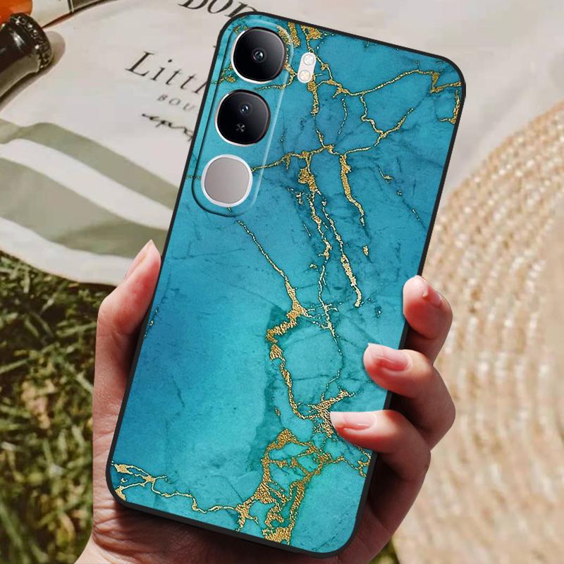 For Vivo V40 Lite 4G 5G V40Lite (IDN) V40E V 40 SE Case Luxury Painted Phone Silicon Back Cover For Vivo Y200 Y300 Cases Shell