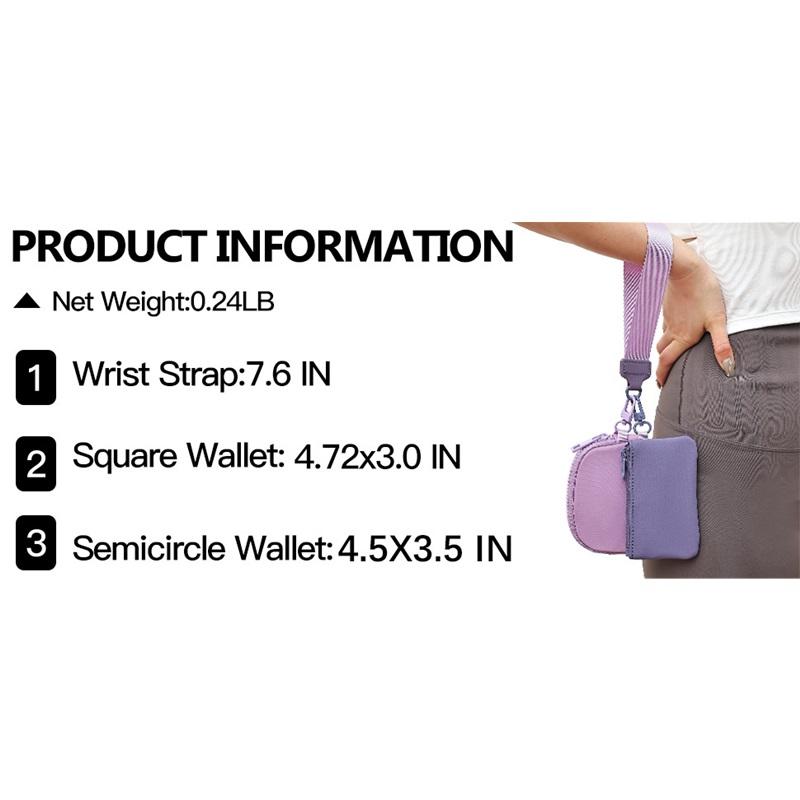 Wristlet Portable Lulu Card Case Bank Card Mini Coin Organiser