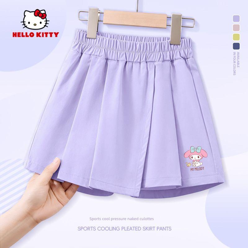 My Melody Children's Pants 2026 New Summer Girls' Pleated Skirt Pants Stylish Fashionable Short Skirt Girls' Big Kids Shorts
