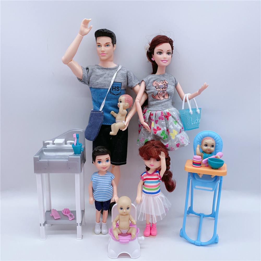 Pregnant Barbie Doll with Baby, Family of Five Set, Perfect Playhouse Gift for Kids