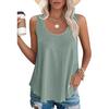Amazon Independent Station European and American Cross-Border Trade 2025 Spring/Summer New Round Neck Loose Sleeveless T-Shirt Top In Stock