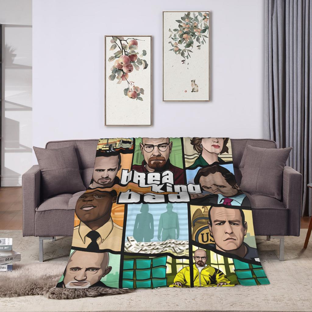 Breaking Bad Game Blankets Decorative Flannel Throw Blanket For Couch Chair Soft Warm Custom Quality Bedspread Gift Idea