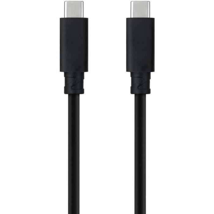 Nanocable NANOCABLE USB 3.1 Gen2-kabel, Svart, 1,5 m, 10 Gbps 5A, 4K-60Hz, USB-C-M-USB-C-M