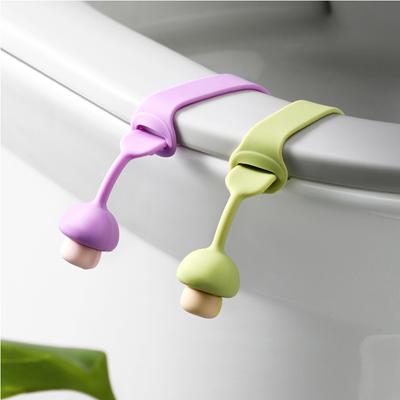 Toilet Seat Lid Lifter Creative Silicone Flip Cover Mushroom Cute Anti-dirty Hands Anti-slip Buckle Home Bathroom Accessories