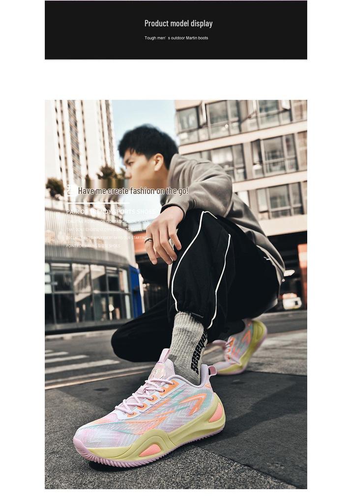 897 Unisex Niedrig geschnittene Basketballschuhe - Bunt, Rutschfestes Mesh für Frühjahr/Sommer Training & Jugendsport