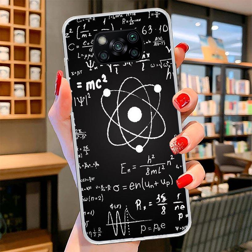 Physics Chemical Mathematics Cover Phone Case For Xiaomi Poco F7 Ultra X7 X6 X5 Pro M7 Redmi 15C 15 13C 13 12C 12 10C 10 9A 9C 9