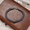 2026 Woven Foxtail Square Bracelet Width 6m Bead Men and Women Senior Couple