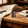 Elegant Metal Thimble With Awl And Needle Holder For Sewing Projects