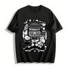 Funny Coffee Cup Worker Graphic Tee Trendy Street Style Casual Top Pure Cotton T-shirt