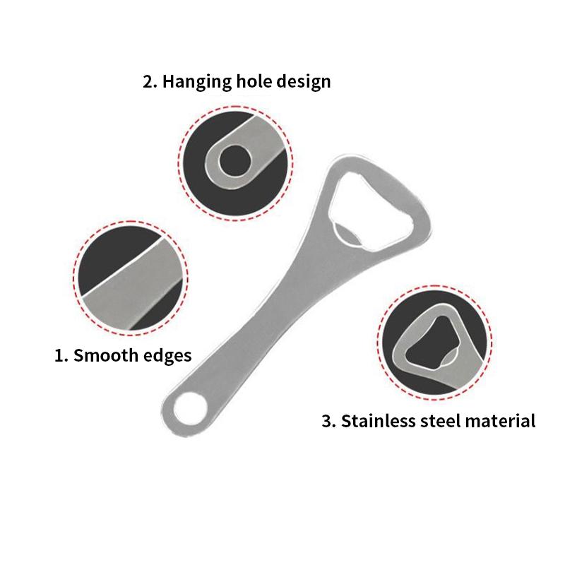 10PCS- Stainless Steel Opener, Creative Beer Can Opener, Household Stainless Steel Bottle Opener