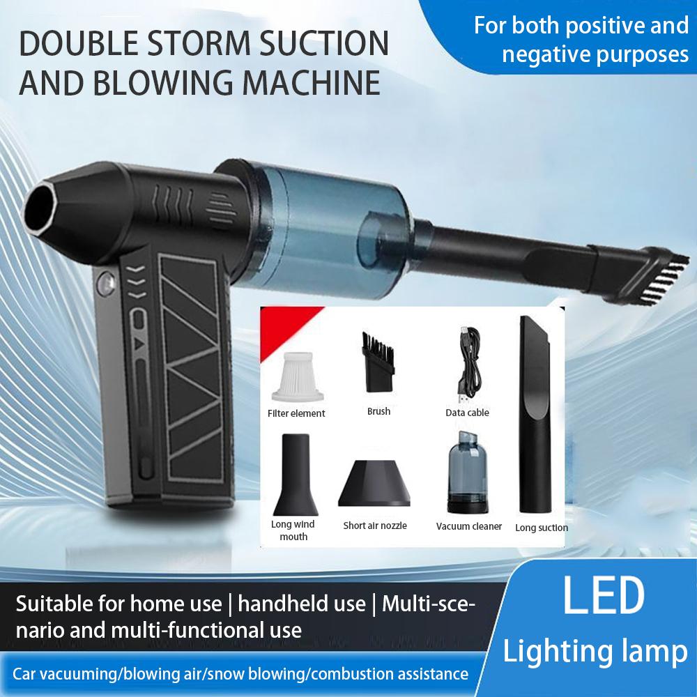 Pro Turbo Luftgebläse | Kabelloser Sturmwind für verschiedene Szenen für Autodetailing/Tastatur/Werkstatt | LED-Sicherheitswarnsystem