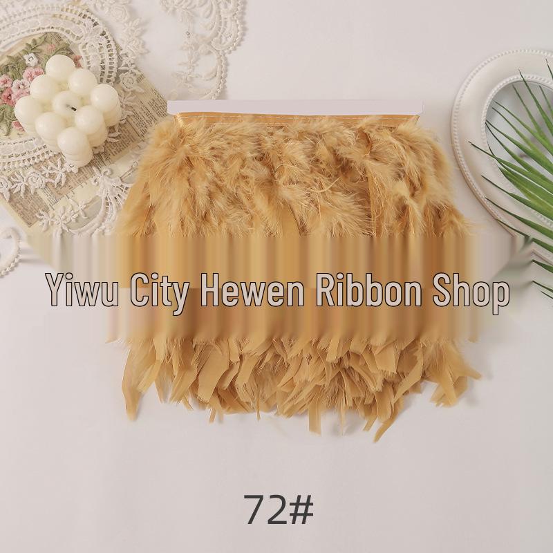 10-15CM Turkey Feather Trim for Clothing, DIY, and Jewelry Decor