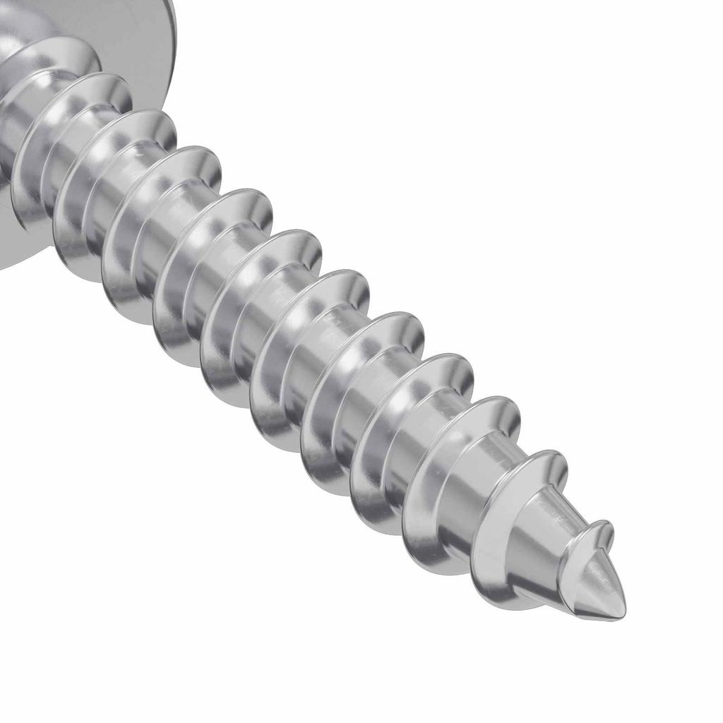 Wood Screws 12 pcs Silver M3.5 * 20 mm Steel