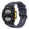 For Huami Amazfit T-Rex 2 Solid Color Soft Silicone Sports Smart Watch Band Replacement Wrist Strap