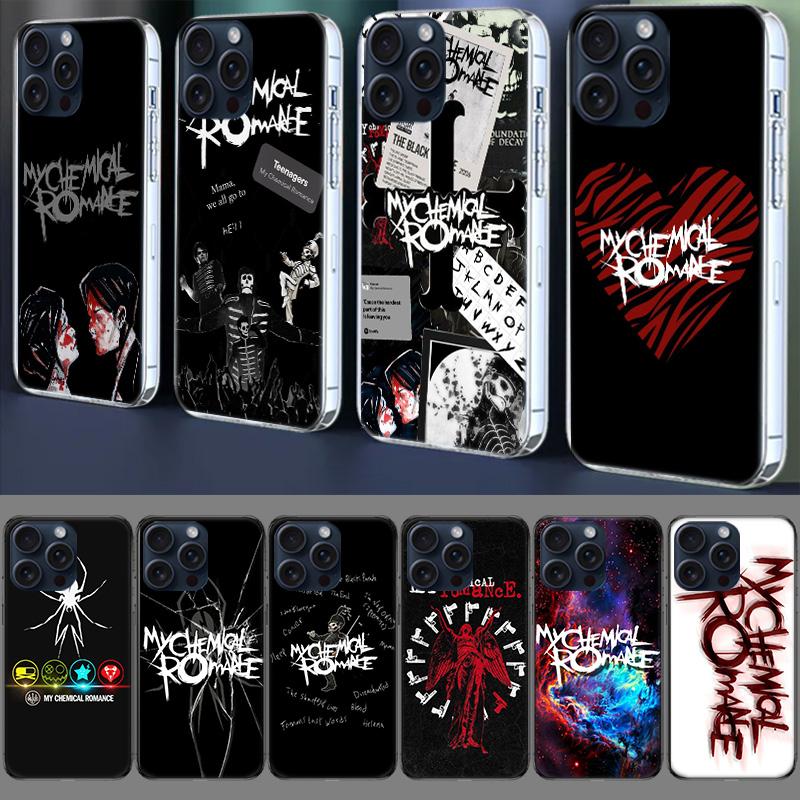 My Chemical Romance MCR Clear Phone Case For Iphone 17 Air 16 Pro Max 15 Pro 14 Plus 17E 16E 11 13 12 Mini Cover Cases Fundas Ce
