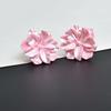 Big White Flower Clip Earrings Without Piercing No Ear Hole Floral Jewelry Simple Sweet Resin Earcuffs For Women
