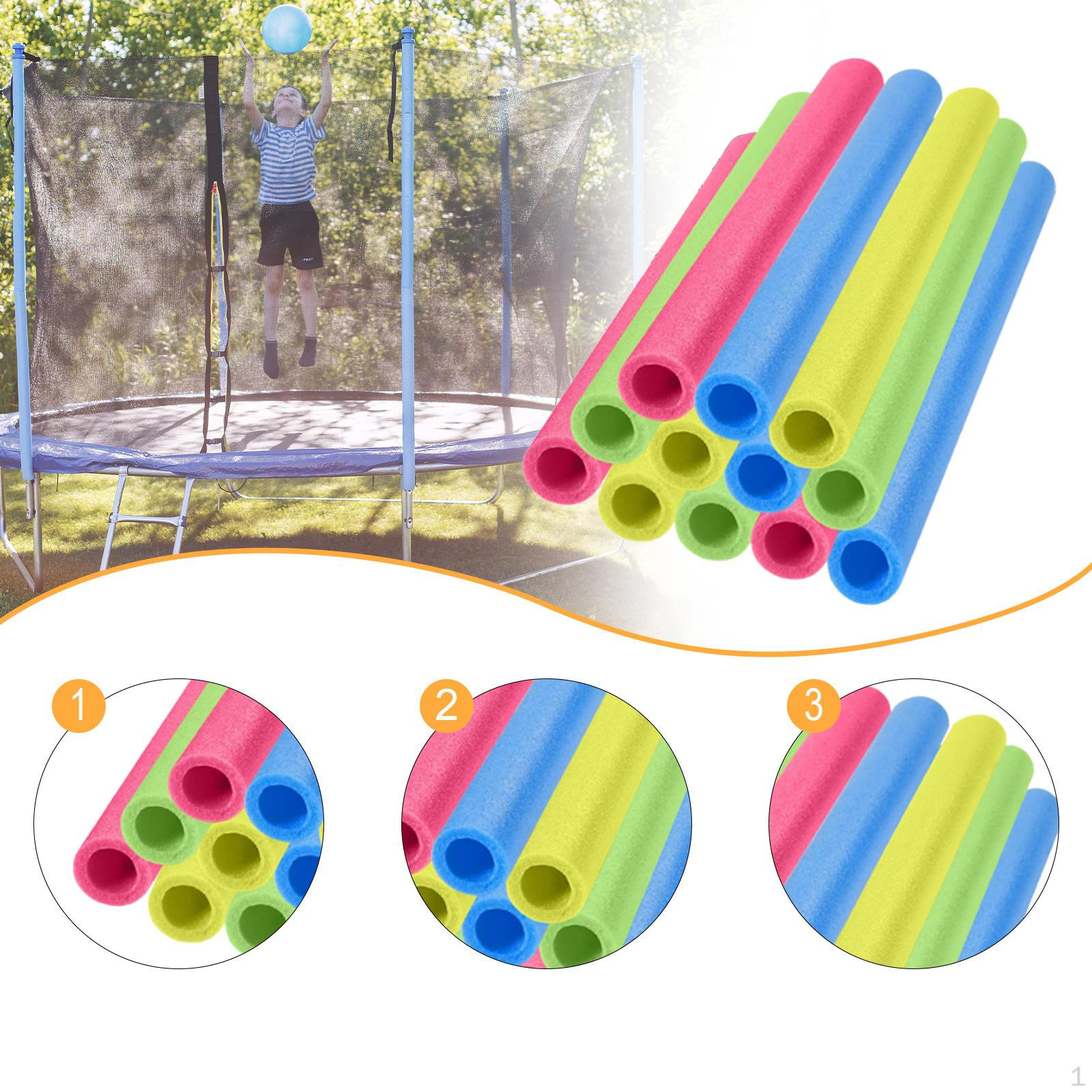 

12 штук пенопластовых накладок для защиты стоек батута 40 см Чехлы Прыжковая кровать 5 Colors