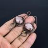 Rose Quartz 999 Copper Wire Wrapped Earrings, Handmade Gemstone Earrings Jewelry, Gifts For Wife Brand New Earrings