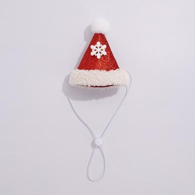 New Christmas Cat Hat Red Cute Cartoon Xmas Cat Custom Decorative Autumn Winter Pets Dress Up Supplies for Dogs