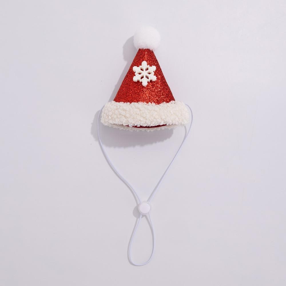 Reusable Christmas Cat Hat Cute Cartoon Autumn Winter Xmas Cat Custom Decorative Red Pets Dress Up Supplies for Dogs