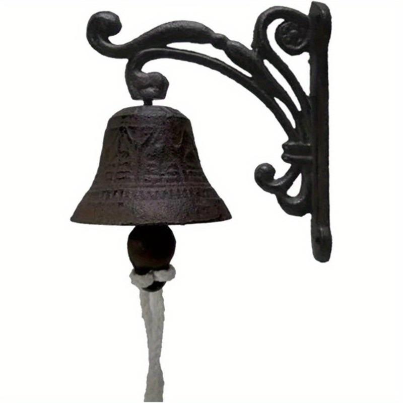 1 Pc Vintage Cast Iron Wall Bell Antique Rustic Hanging Bell for Farmhouse & Front Door Decor