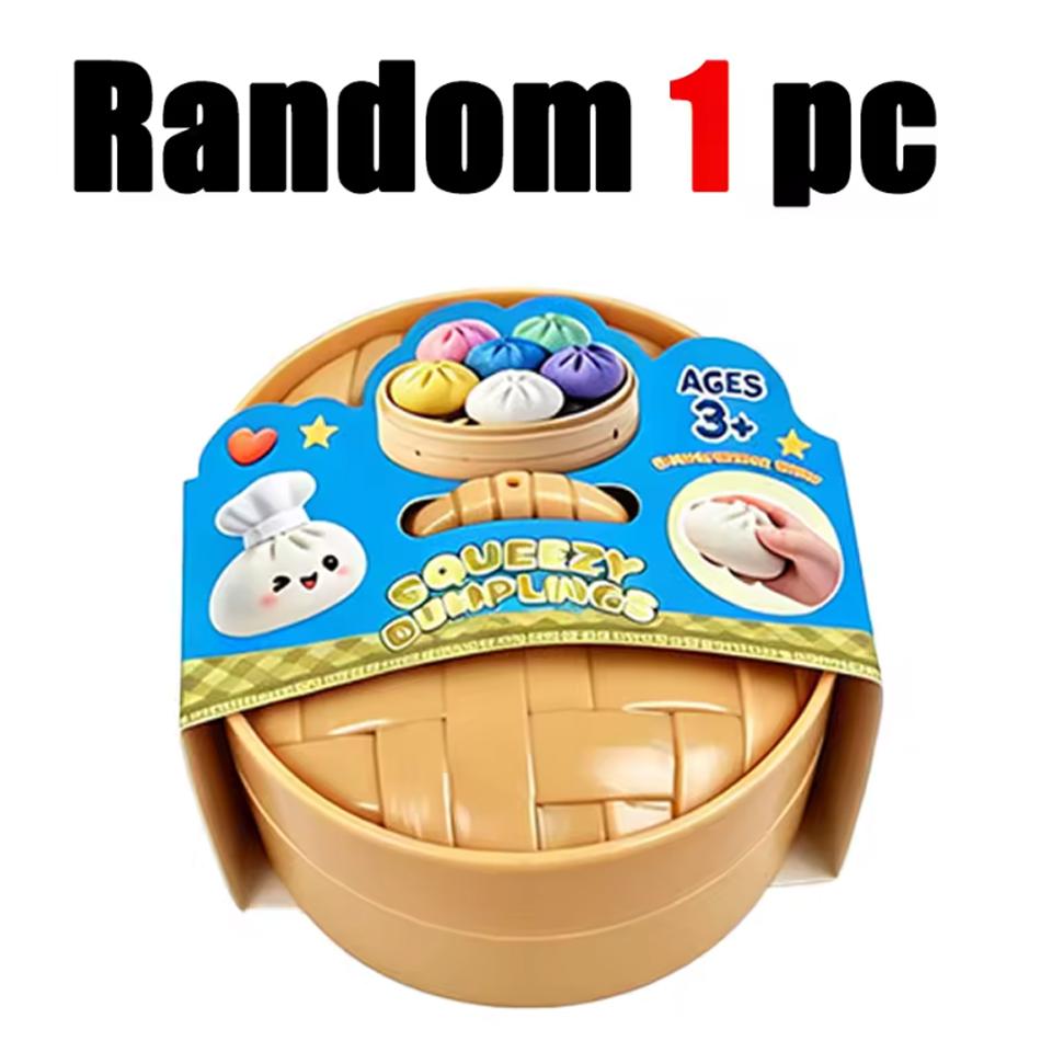 Push Bubble Smile Glitter Dumpling Glitter Dumpling Squishy With Box Dumplings Sensory Squeeze Toy For Stress Relief