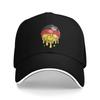 Unisex Germany Flag Soccer Ball Drippy Outdoor Hat Sun Cap Casual Baseball Cap Sunscreen Hats