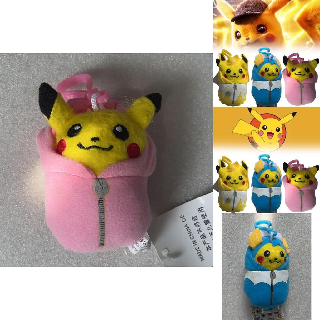 Pokemon Pikachu Sleep Bag Plush Keychain For Collectors Pendant