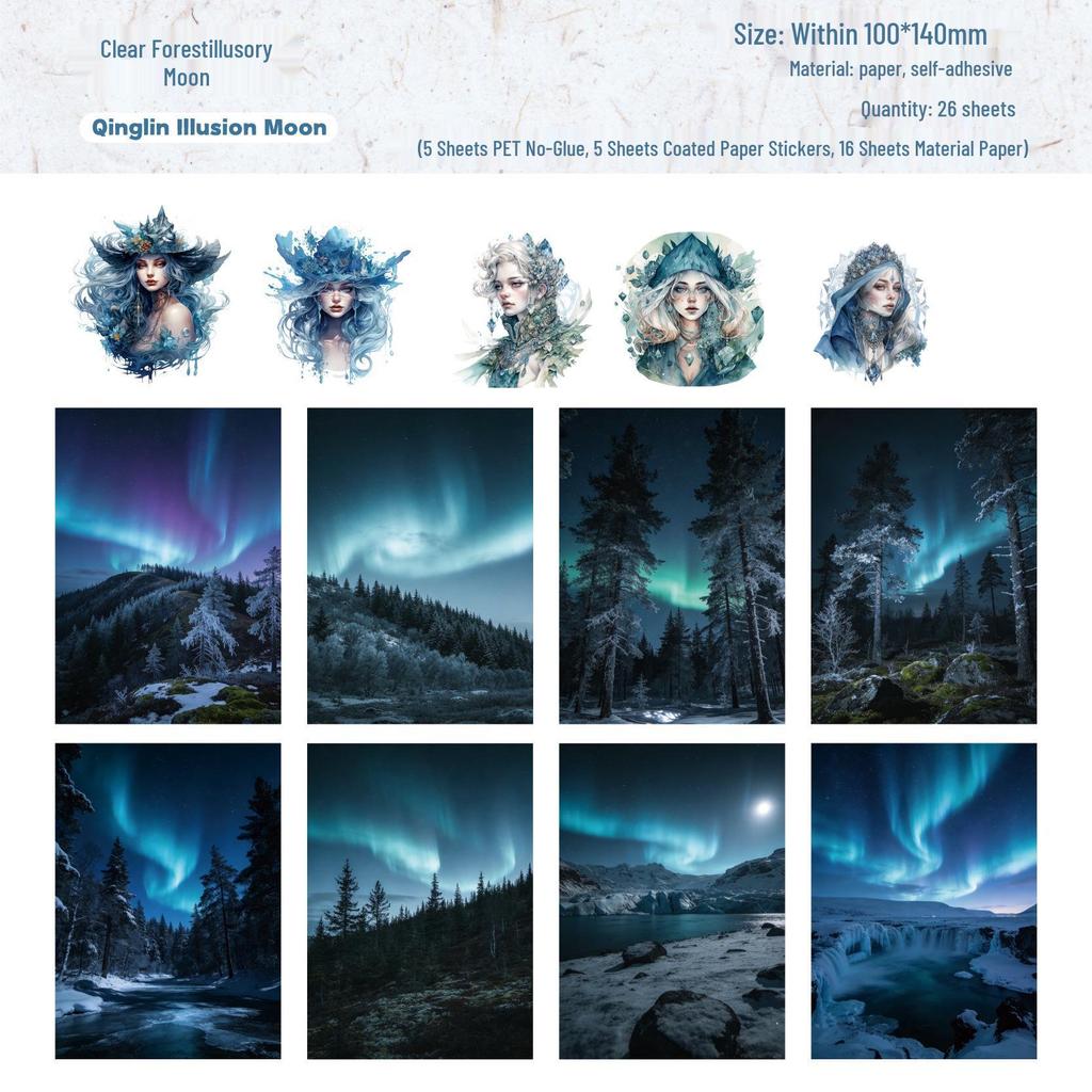 Retro Story Seria Xunxian: Europejski Zestaw Materiałów z Postaciami - 6 Stylów do Dekoracji Dziennika