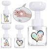 250ml Square Flower Foam Bottle 2026 Soccer Refillable Lotion Container Leakproof Travel Pump Bottle for Skincare Sports Fan Gif