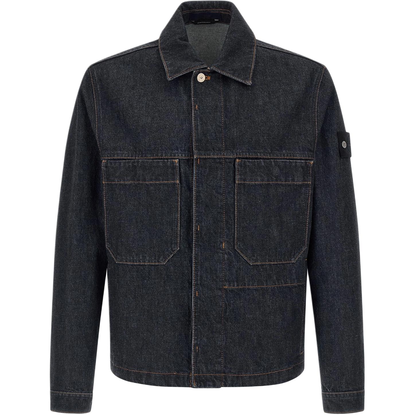 Stone Island Men's Solid Color Pocket Hidden Button Long Sleeve Jacket Jackets L1s144100006s00j7-Vj201 Cm