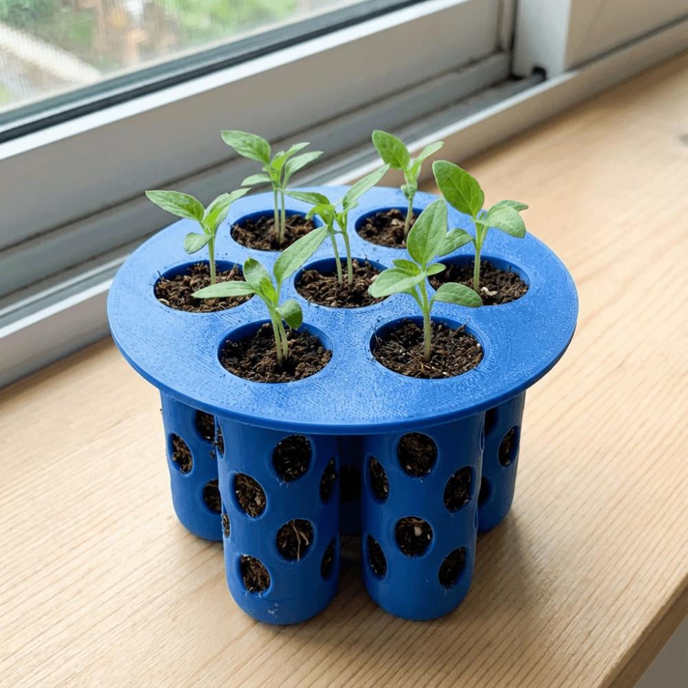7 Cells Garden Nursery Pot 3D Printed PLA Nursery Tray Durable Plant Germination Tray  Greenhouse