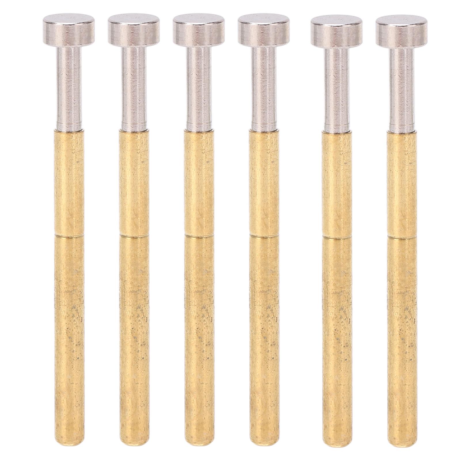 

100 шт. Pogo Pin с плоской головкой, испытательный щуп, материал латунь 2,36 мм 0,1 дюйма, диаметр трубки 34 мм 1,3 дюйма