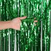 2Pcs Foil Fringes Backdrops Party Decoration 3.28x6.56ft Metallic Tinsel Photo Backdrop Curtains For Wedding Birthday