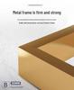 Compact Wrought Iron and Particleboard Coffee Table with Sintered Stone Surface