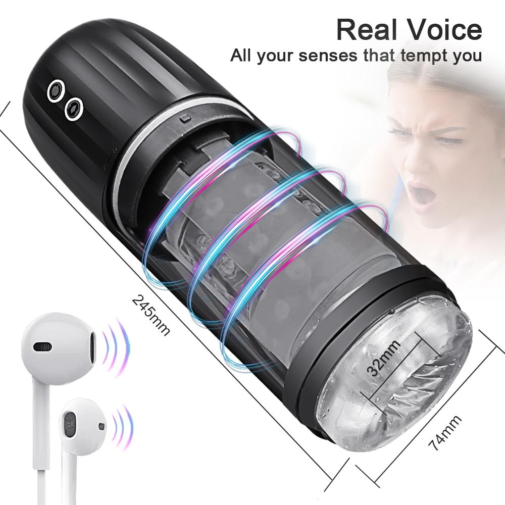 IPX8 Waterproof Male Masturbator Automatic Rotation Sucking Masturbation Cup Glans Trainer Sex Toys for Men Adults Goods 18
