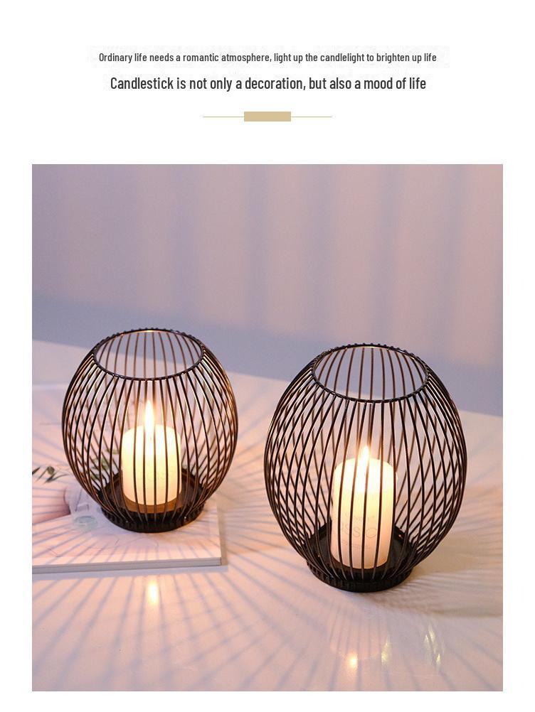 Portacandele in Ferro Stile Europeo - Eleganti Decorazioni per la Casa per Soggiorni, Qualità più Venduta in Stock