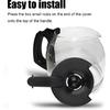 Replacement Coffee Pot Lid for Mr. Coffee Oster, Durable 12 Cup Coffee Pot Cover Carafe Top Replacement Accessories Parts for BVMC-CHX21 BVMC-CHX23