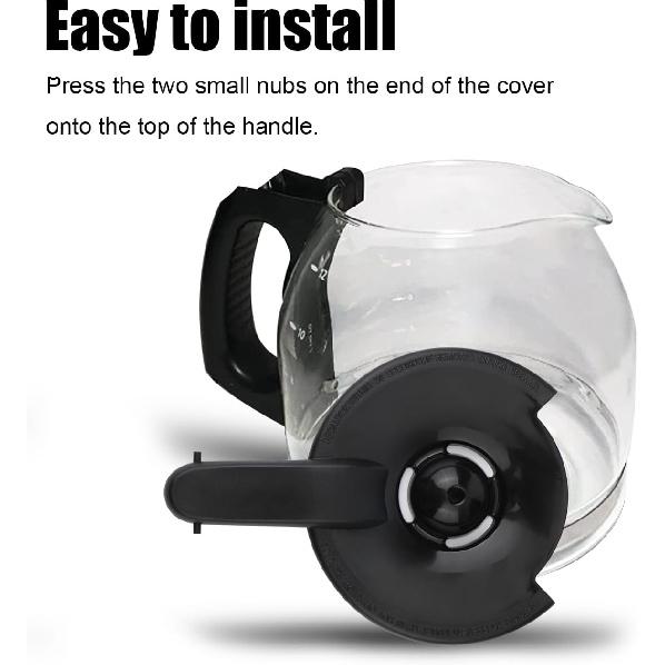Replacement Coffee Pot Lid for Mr. Coffee Oster, Durable 12 Cup Coffee Pot Cover Carafe Top Replacement Accessories Parts for BVMC-CHX21 BVMC-CHX23