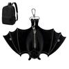 20cm PU Leather Bat Gothic Coin Purse with Foldable Wings Keychain Change Purse for Shopping Travel Work School Outdoor DailyUse
