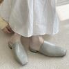 Simple Solid Color Square Toe Ladies Slippers Fashion Soft Bottom Beach Sandals  Summer Sexy Backless Non-slip Mule Female
