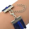 Bracelet Vintage Footprint Weave Strap Alloy Infinity Bracelet for Party