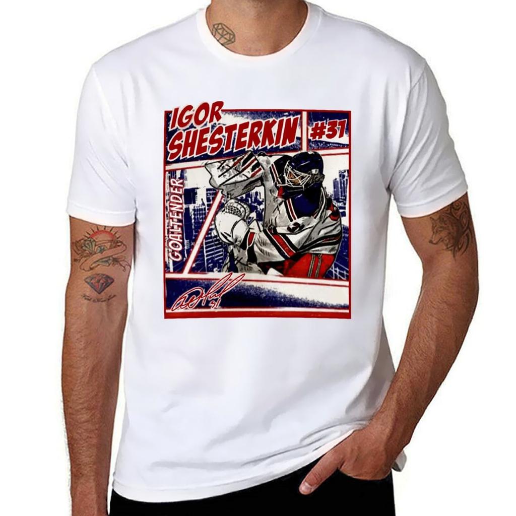Igor Shesterkin T-Shirt Anime T Shirts Oversize T Shirts for Man Pack Cotton T-Shirt