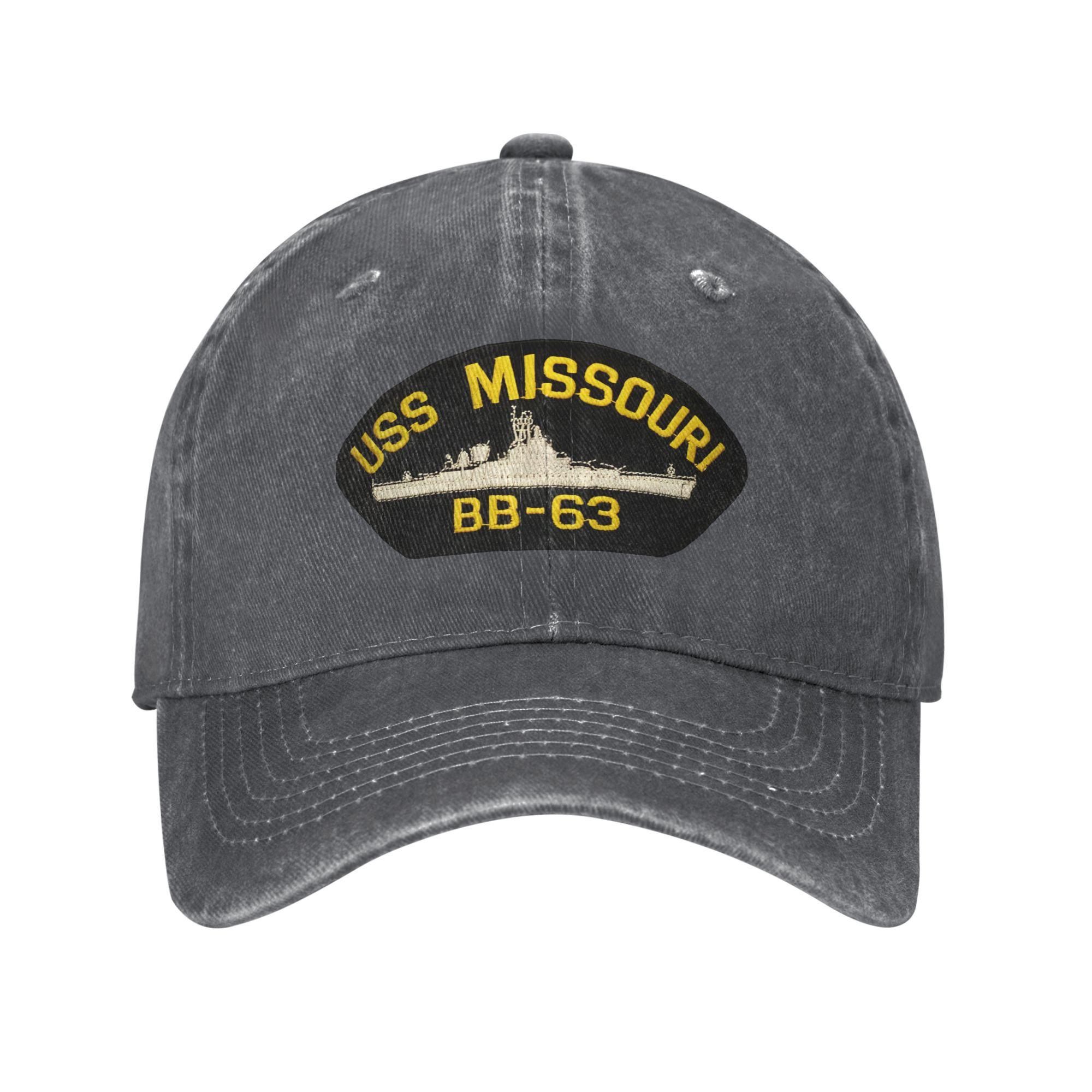 

Вінтажний Бейсболка USS Missouri BB-63 Чоловіки Жінки Зношена Прана Snapback Кепка Військовий Корабель Військово-морський Корабель Регульовані Кепки Капелюх для вулиці Adjustable темно-сірий