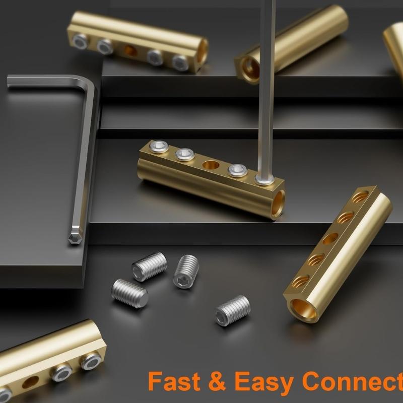 80A Brasses Wire Terminal Connectors for 10 6 AWG Cables Perfect for Automotive Marine Solar Industrial DIY Applications