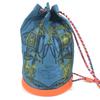 HERMES Drawstring bag Soy Coeur bag Shoulder Bag silk / Leather Orange/blue